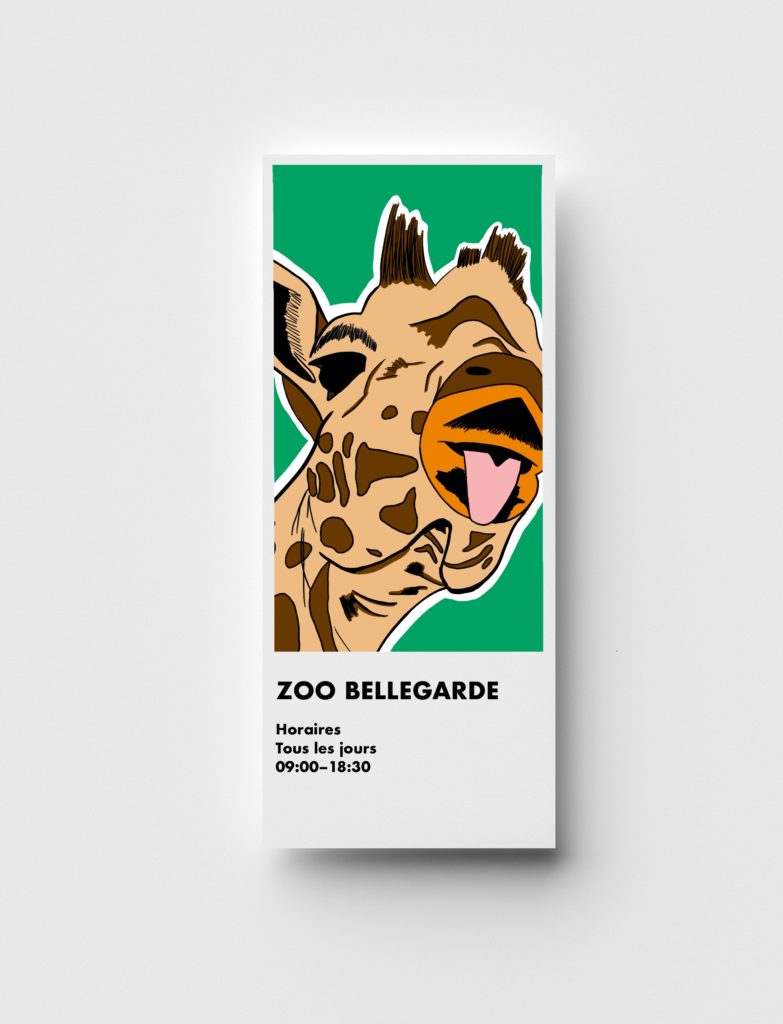 Flyer girafe zoo graphiste
