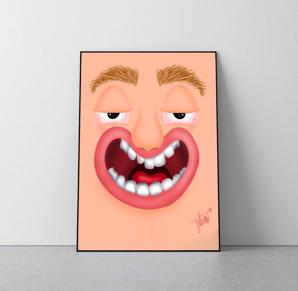 Illustration encadrée graphiste